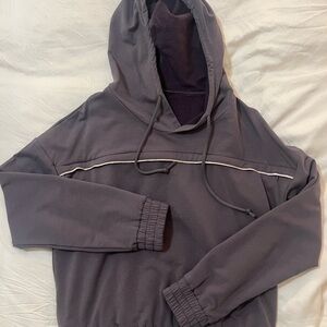 Kindred Bravely Mila Cropped Nursing Hoodie Granite M EUC